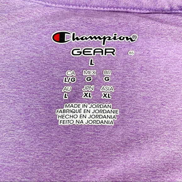 Champion zip front long sleeve violet pullover L - Picture 6 of 8